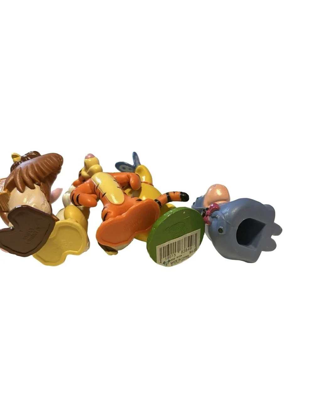Disney Winnie the Pooh Vintage Mini Figure Set of 6 Party Tomy Used